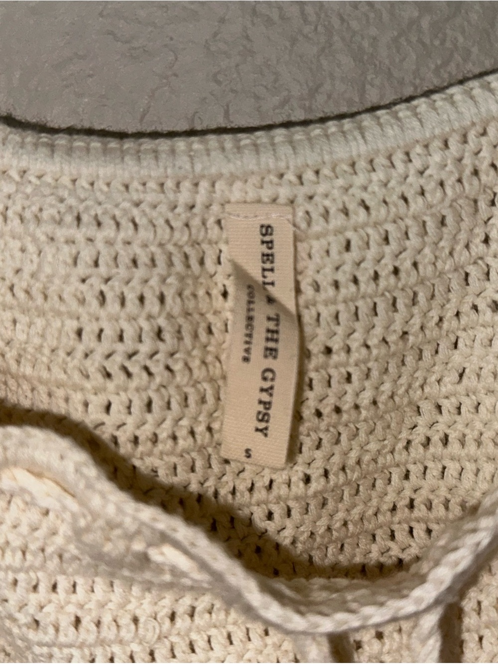 Sunshine Off-Shoulder Crochet Crop Top in Cream - Picture 4 of 7